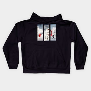 Three prints by Takahashi Shotei Kids Hoodie